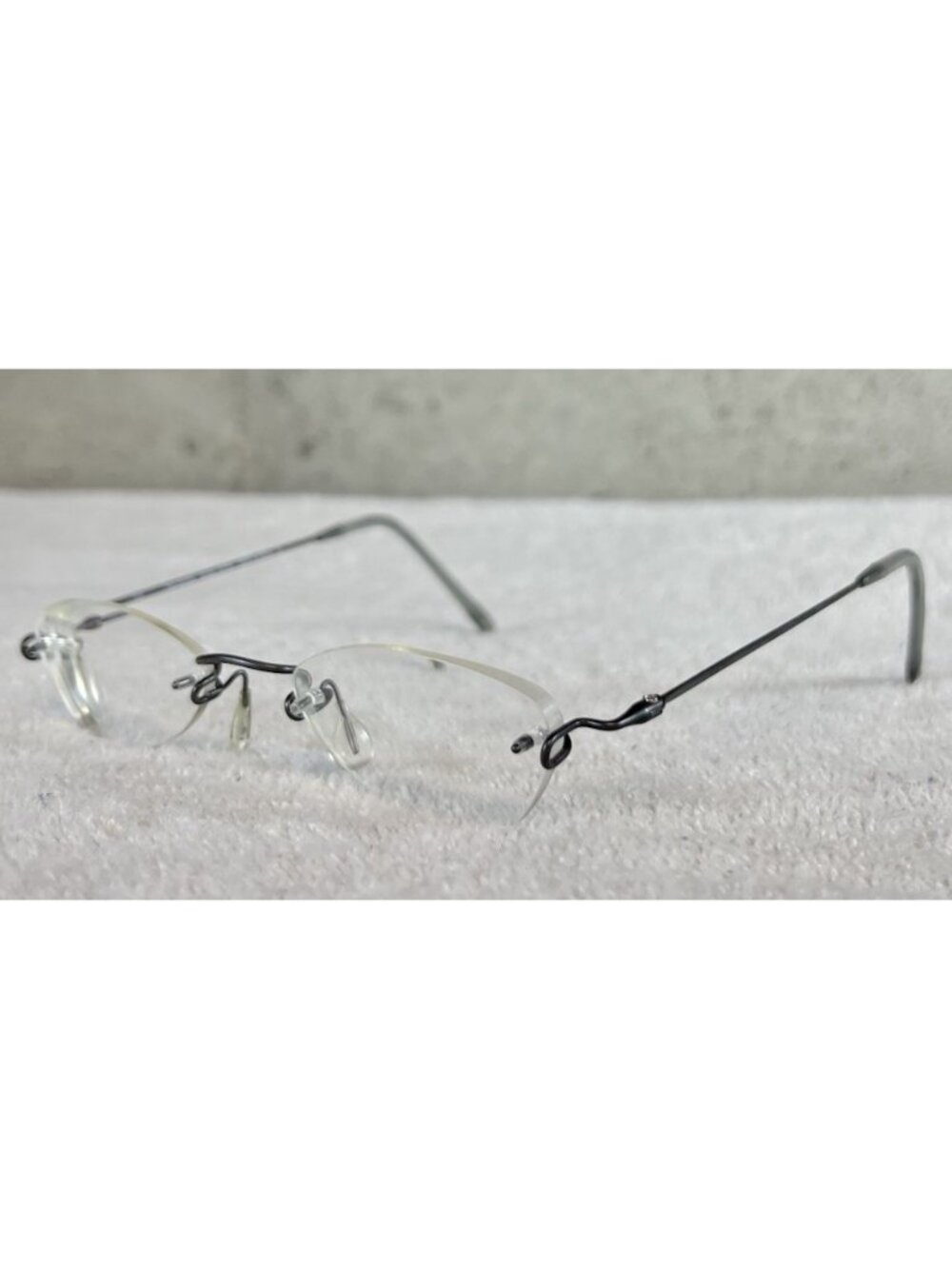 Kazuo Kawasaki Kooki MP-631 B-Titan Brushed Gray Silver Rimless Eyeglasses Frame